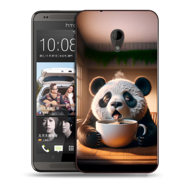 Силиконовый чехол на HTC Desire 700 с принтом смешная панда Силиконовый чехол на HTC Desire 700 с принтом смешная панда