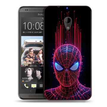 Силиконовый чехол на HTC Desire 700 с принтом Spiderman Человек паук