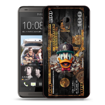 Силиконовый чехол на HTC Desire 700 с принтом Дональд Дак Доллар
