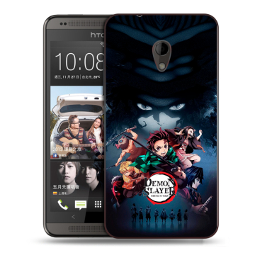 Силиконовый чехол на HTC Desire 700 с принтом Demon Slayer Клинок рассекающий демонов