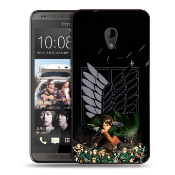 Силиконовый чехол на HTC Desire 700 с принтом Атака титанов