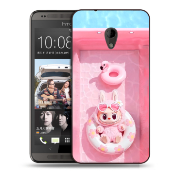 Силиконовый чехол на HTC Desire 700 с принтом Labubu Лабубу