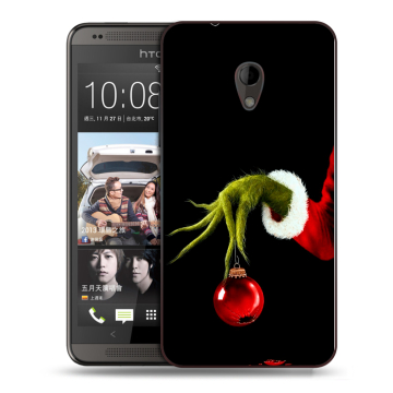 Силиконовый чехол на HTC Desire 700 с принтом Новый год Гринч