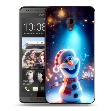 Силиконовый чехол на HTC Desire 700 с принтом Новый год