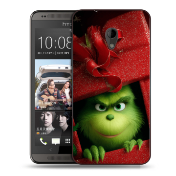 Силиконовый чехол на HTC Desire 700 с принтом Новый год