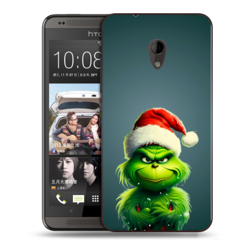 Силиконовый чехол на HTC Desire 700 с принтом Новый год