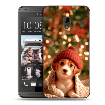 Силиконовый чехол на HTC Desire 700 с принтом Новый год