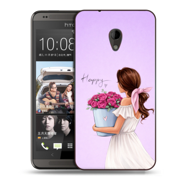 Силиконовый чехол на HTC Desire 700 с принтом женский Силиконовый чехол на HTC Desire 700 с принтом женский