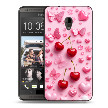 Силиконовый чехол на HTC Desire 700 с принтом для девочек