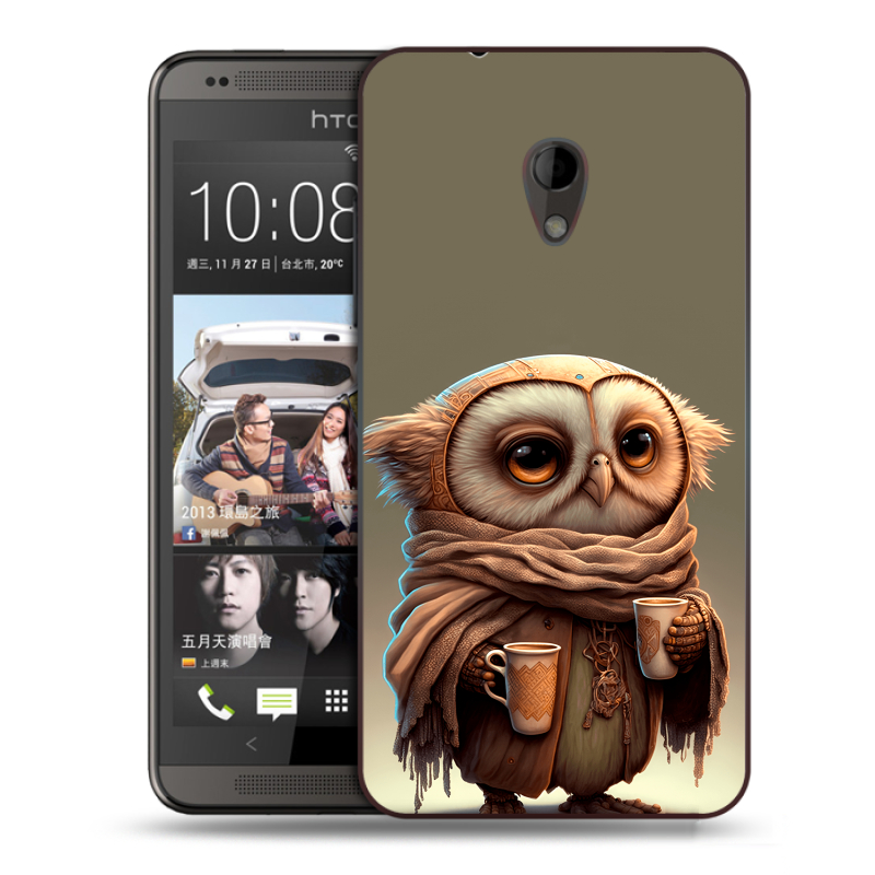 Пластиковый чехол на HTC Desire 700 с принтом Сова Пластиковый чехол на HTC Desire 700 с принтом Сова