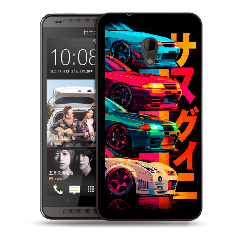 Пластиковый чехол на HTC Desire 700 с принтом Гоночные машины Пластиковый чехол на HTC Desire 700 с принтом Гоночные машины