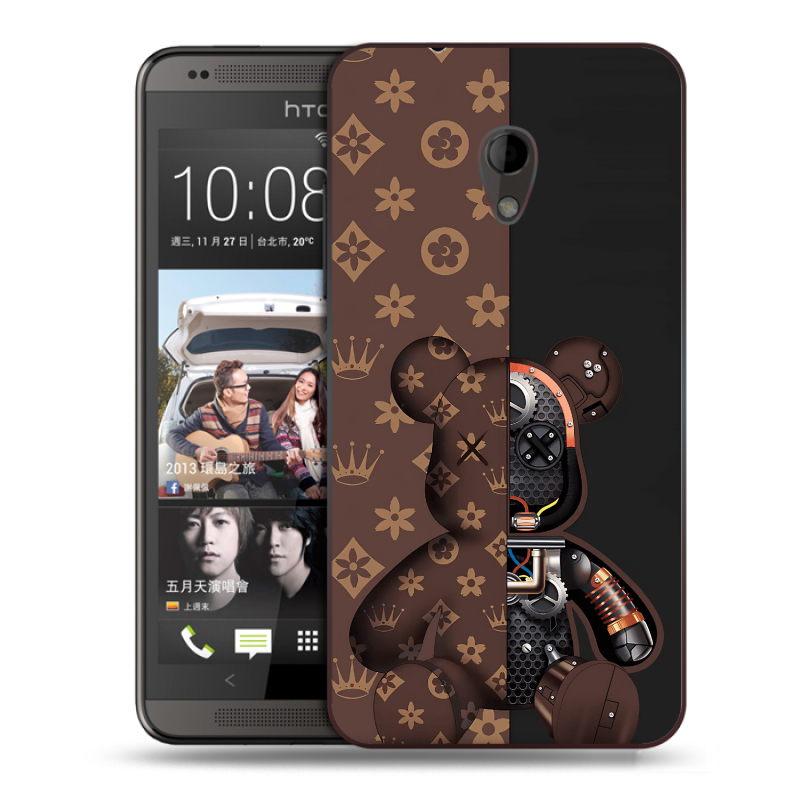 Силиконовый чехол на HTC Desire 700 с принтом Луи робот Силиконовый чехол на HTC Desire 700 с принтом Луи робот