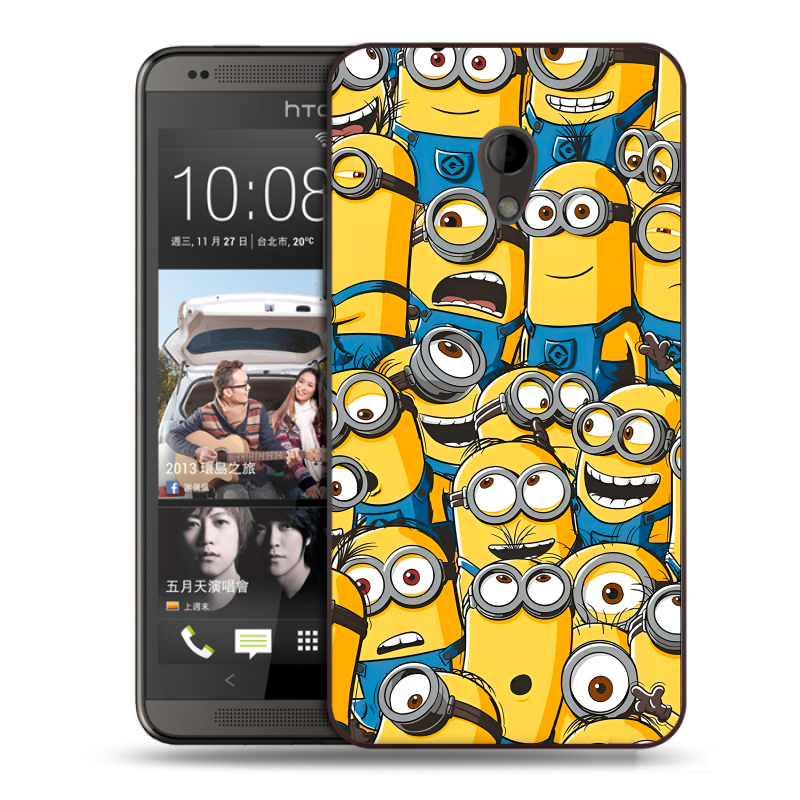 Силиконовый чехол на HTC Desire 700 с принтом Миньоны Силиконовый чехол на HTC Desire 700 с принтом Миньоны