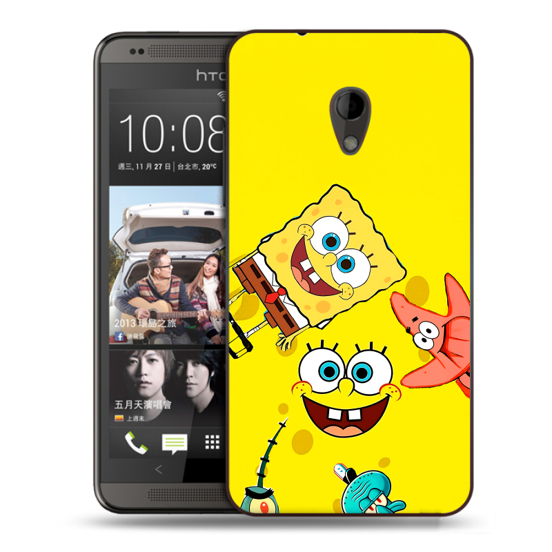 Пластиковый чехол на HTC Desire 700 с принтом Спанч боб Спанчбоб Пластиковый чехол на HTC Desire 700 с принтом Спанч боб Спанчбоб