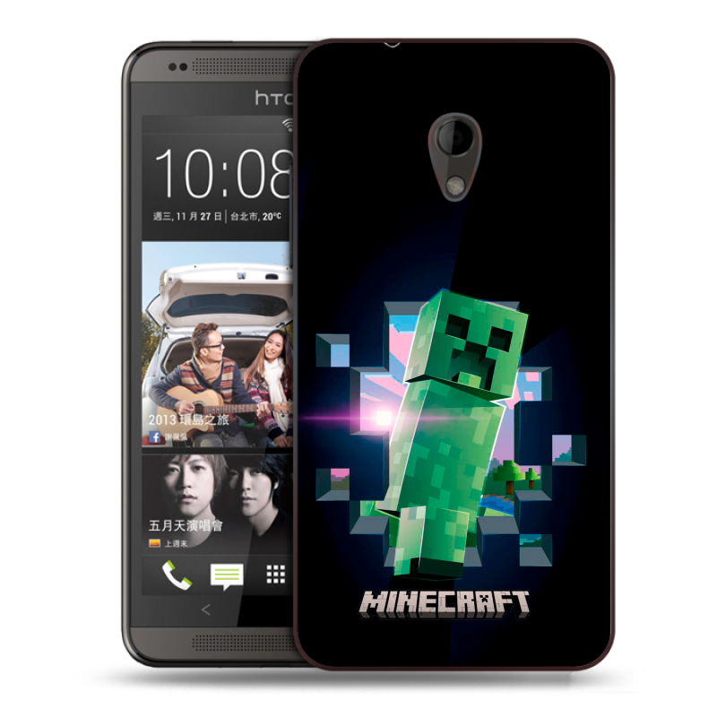 Силиконовый чехол на HTC Desire 700 с принтом Майнкрафт Minecraft Силиконовый чехол на HTC Desire 700 с принтом Майнкрафт Minecraft