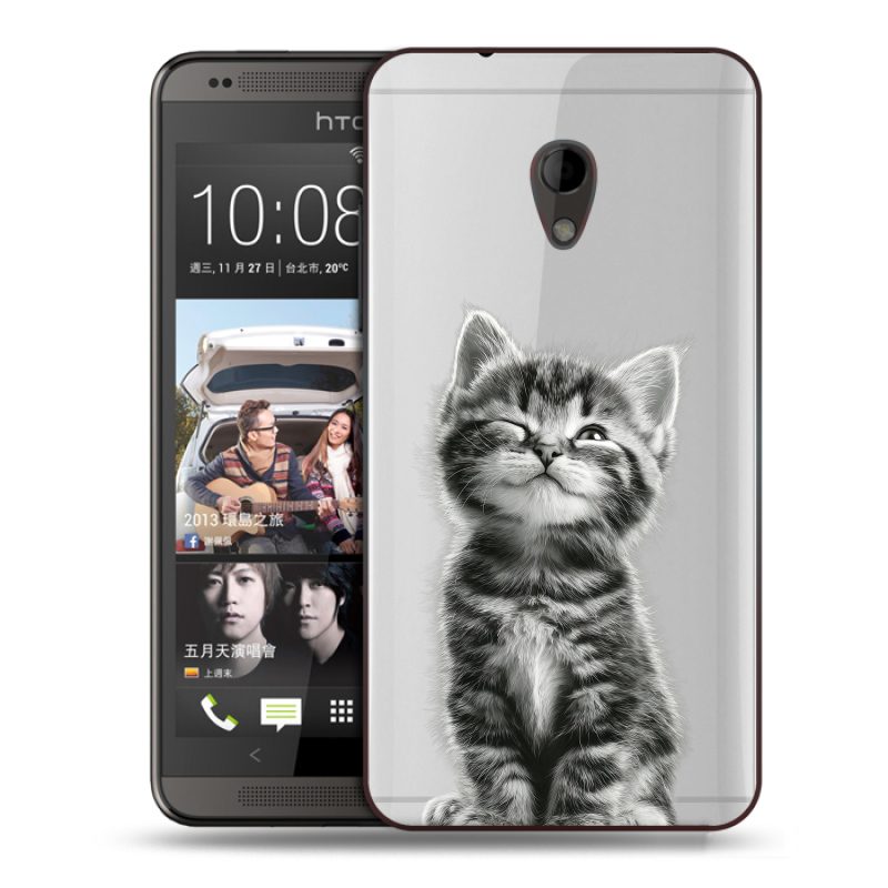 Пластиковый чехол на HTC Desire 700 с принтом Котенок Пластиковый чехол на HTC Desire 700 с принтом Котенок
