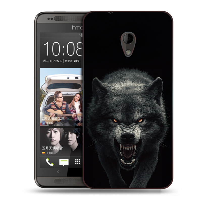 Пластиковый чехол на HTC Desire 700 с принтом Волк Пластиковый чехол на HTC Desire 700 с принтом Волк