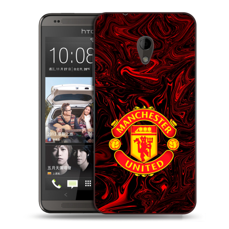 Силиконовый чехол на HTC Desire 700 с принтом Manchester United Силиконовый чехол на HTC Desire 700 с принтом Manchester United