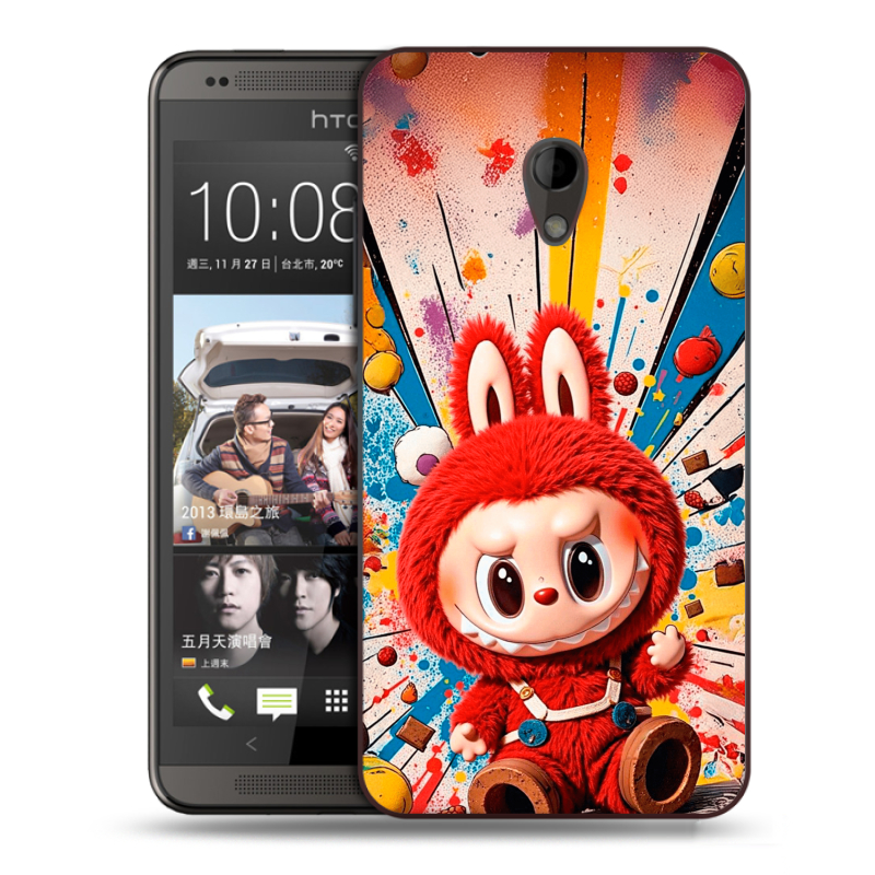 Пластиковый чехол на HTC Desire 700 с принтом Labubu Лабубу Пластиковый чехол на HTC Desire 700 с принтом Labubu Лабубу