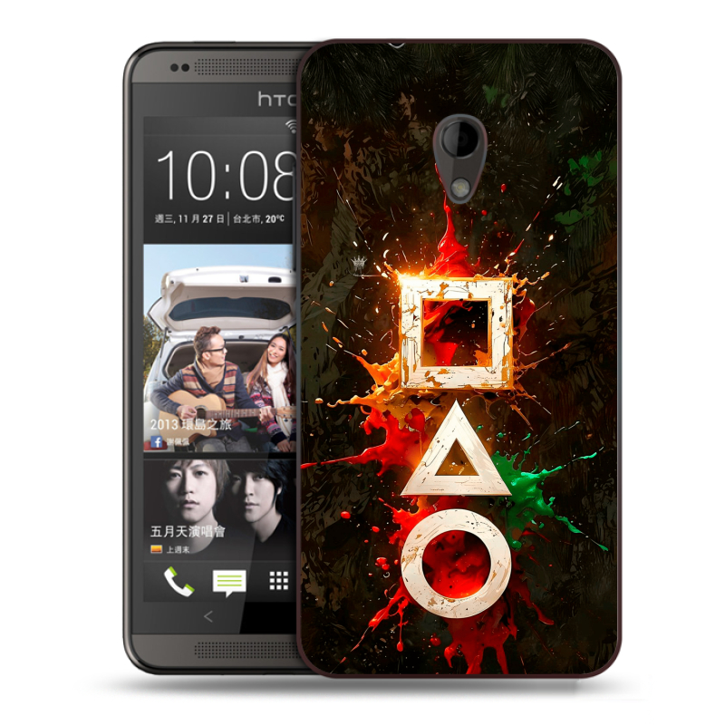 Силиконовый чехол на HTC Desire 700 с принтом Squid Game Игра кальмара Силиконовый чехол на HTC Desire 700 с принтом Squid Game Игра кальмара