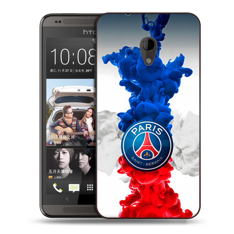 Силиконовый чехол на HTC Desire 700 с принтом PSG ПСЖ Силиконовый чехол на HTC Desire 700 с принтом PSG ПСЖ