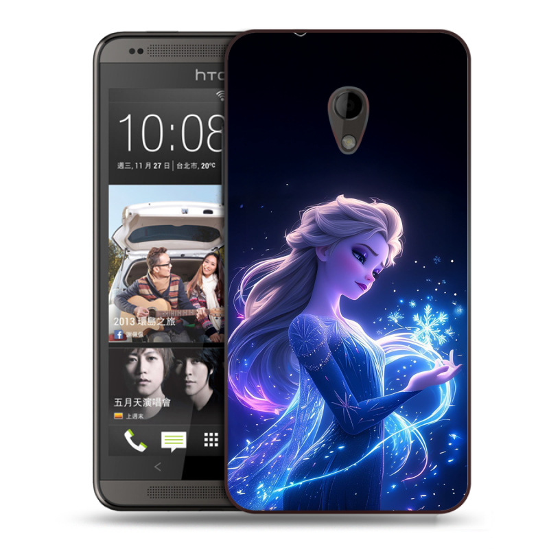 Силиконовый чехол на HTC Desire 700 с принтом Холодное сердце Frozen Силиконовый чехол на HTC Desire 700 с принтом Холодное сердце Frozen