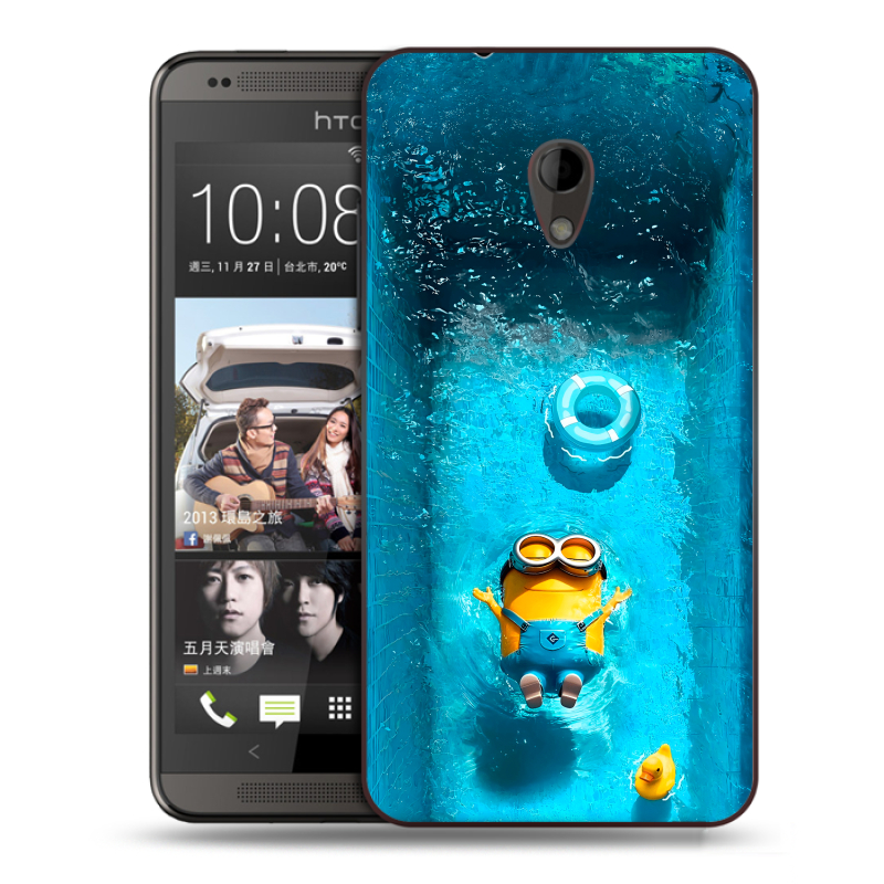 Пластиковый чехол на HTC Desire 700 с принтом Миньоны Пластиковый чехол на HTC Desire 700 с принтом Миньоны