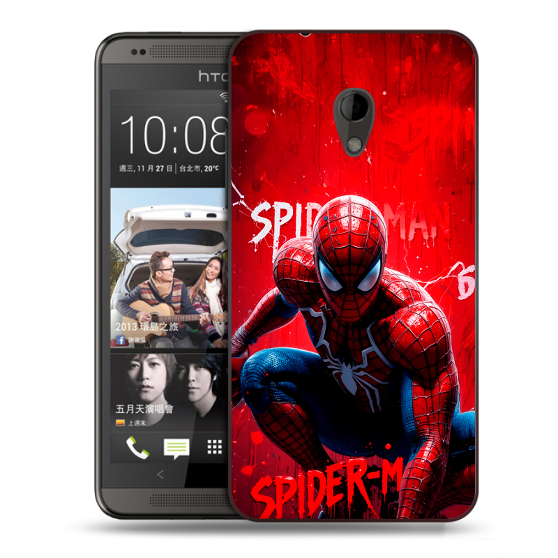Пластиковый чехол на HTC Desire 700 с принтом Spiderman Человек паук Пластиковый чехол на HTC Desire 700 с принтом Spiderman Человек паук