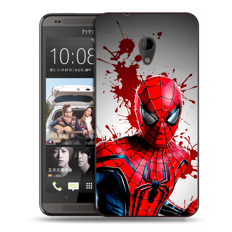 Силиконовый чехол на HTC Desire 700 с принтом Spiderman Человек паук Силиконовый чехол на HTC Desire 700 с принтом Spiderman Человек паук