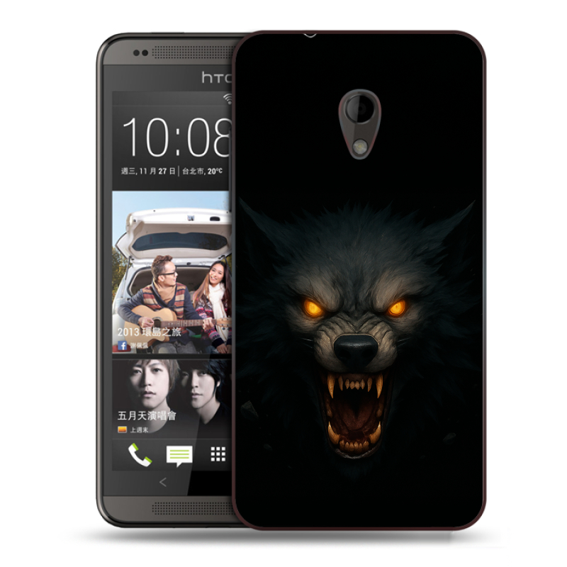 Пластиковый чехол на HTC Desire 700 с принтом Волк Пластиковый чехол на HTC Desire 700 с принтом Волк