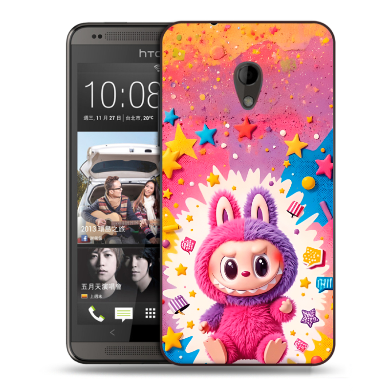 Силиконовый чехол на HTC Desire 700 с принтом Labubu Лабубу Силиконовый чехол на HTC Desire 700 с принтом Labubu Лабубу