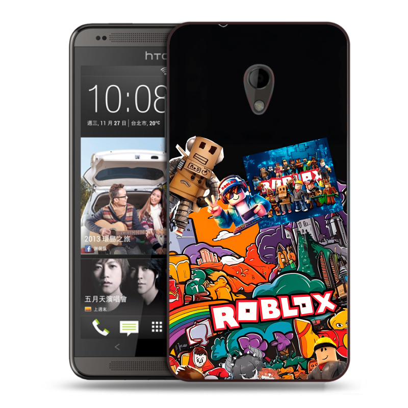 Пластиковый чехол на HTC Desire 700 с принтом Roblox Роблокс Пластиковый чехол на HTC Desire 700 с принтом Roblox Роблокс