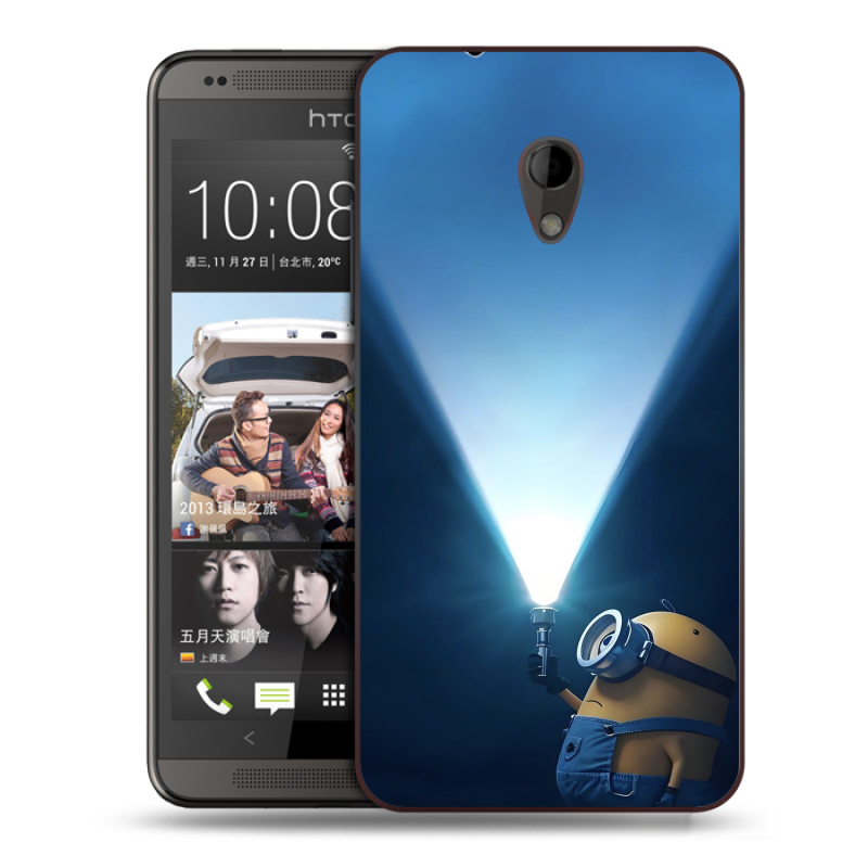 Силиконовый чехол на HTC Desire 700 с принтом Миньоны Силиконовый чехол на HTC Desire 700 с принтом Миньоны