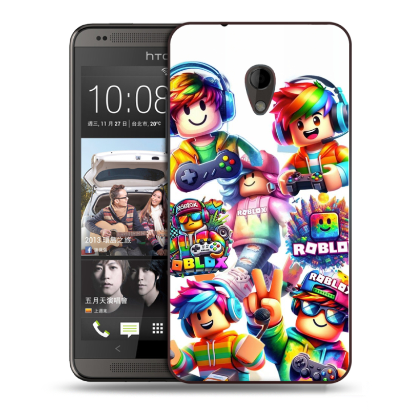 Силиконовый чехол на HTC Desire 700 с принтом Roblox Роблокс Силиконовый чехол на HTC Desire 700 с принтом Roblox Роблокс