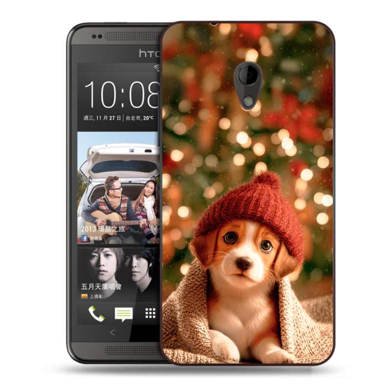 Пластиковый чехол на HTC Desire 700 с принтом Новый год Пластиковый чехол на HTC Desire 700 с принтом Новый год