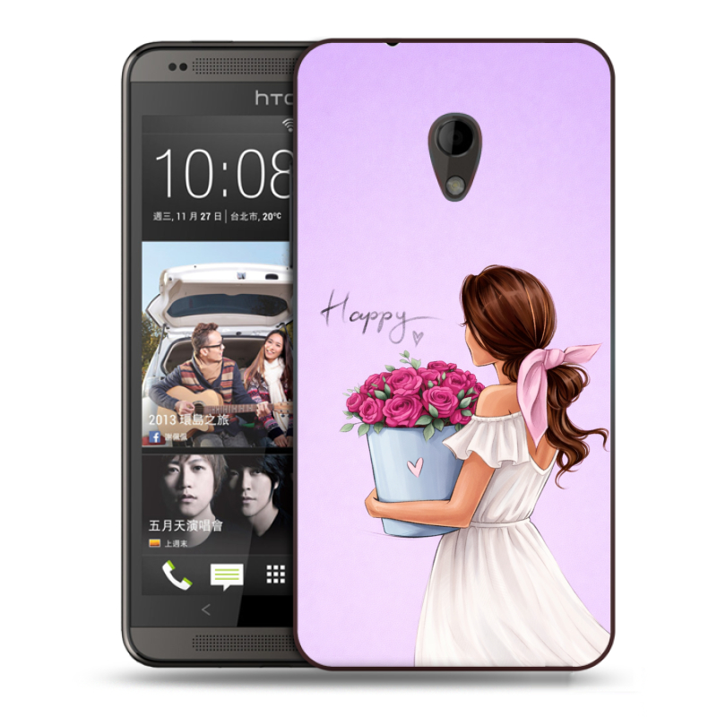 Пластиковый чехол на HTC Desire 700 с принтом женский Пластиковый чехол на HTC Desire 700 с принтом женский