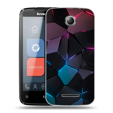 Пластиковый чехол на Lenovo A390 с принтом Геометрия неона