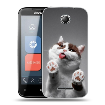Пластиковый чехол на Lenovo A390 с принтом Коты