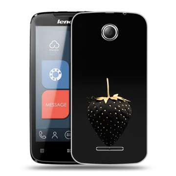 Пластиковый чехол на Lenovo A390 с принтом Черная клубника