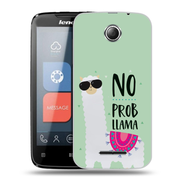 Пластиковый чехол на Lenovo A390 с принтом Лама