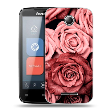 Пластиковый чехол на Lenovo A390 с принтом Цветы розы