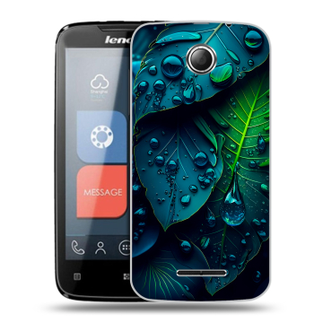 Пластиковый чехол на Lenovo A390 с принтом Листья