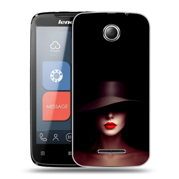 Пластиковый чехол на Lenovo A390 с принтом Девушка в шляпе