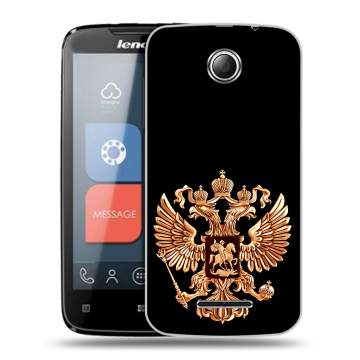 Пластиковый чехол на Lenovo A390 с принтом Герб России золотой Пластиковый чехол на Lenovo A390 с принтом Герб России золотой