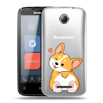 Пластиковый чехол на Lenovo A390 с принтом Корги