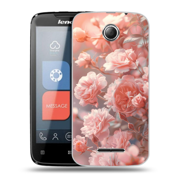 Пластиковый чехол на Lenovo A390 с принтом Розовые розы