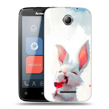 Пластиковый чехол на Lenovo A390 с принтом кролик зайчик