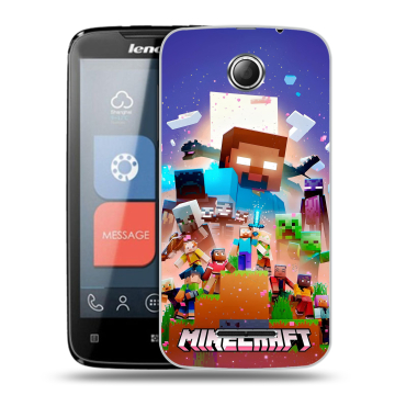 Пластиковый чехол на Lenovo A390 с принтом Майнкрафт Minecraft Пластиковый чехол на Lenovo A390 с принтом Майнкрафт Minecraft