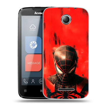 Пластиковый чехол на Lenovo A390 с принтом человек паук spiderman