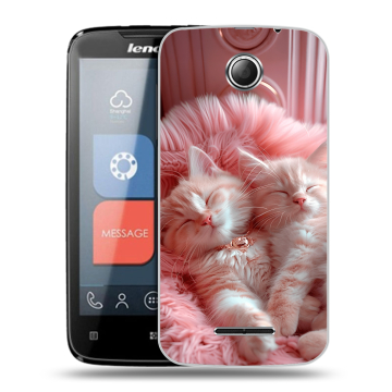 Пластиковый чехол на Lenovo A390 с принтом котята котики Пластиковый чехол на Lenovo A390 с принтом котята котики